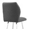 Armen Living Tandy Gray Faux Leather and Brushed Stainless Steel 30" Bar Stool LCTNBABSGR30 - alternate 3